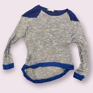 ⭐️ EUC Pinc Premium Girls M Long Sleeve Top Sweater with Sheer collar and wrist